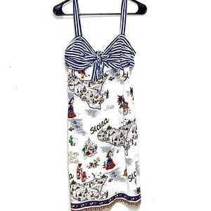 Rare Vintage Nanette Leporre Linen and Silk Spanish Inspired Sundress Sz 6